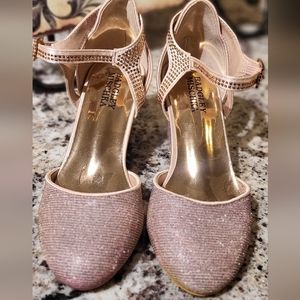 Girls Rose Gold Dress Shoe